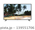 Smart tv with fishing boats on the beach 139551706