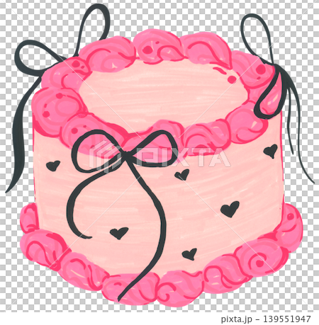 Hand drawn Birthday Cake Illustration Hand drawn Birthday Cake Illustration 139551947