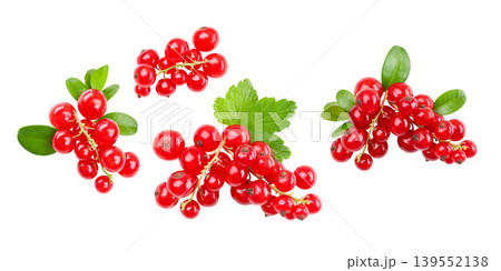 Red berries with green leaves are arranged together, PNG 139552138