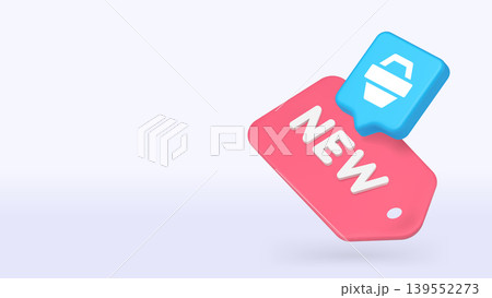 New Arrival Collection For Shopping 3d Banner Template Vector Illustration. 139552273