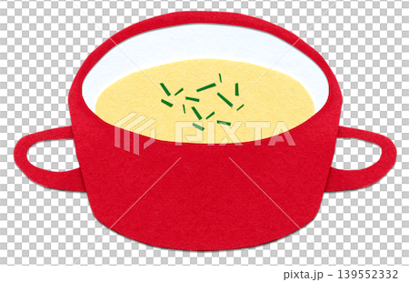 コーンポタージュの貼り絵イラスト 赤いカップのかわいいスープ素材 コーンポタージュの貼り絵イラスト 赤いカップのかわいいスープ素材 139552332