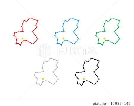 県庁入りデザイン地図_岐阜県_ジグザグ 139554143