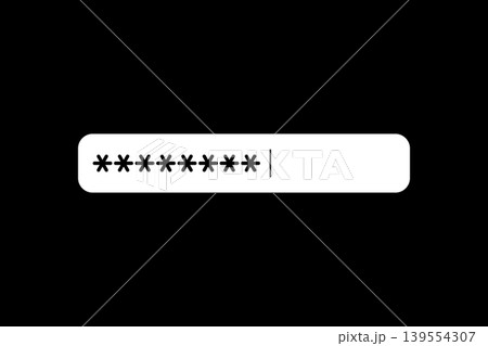 パスワード入力欄のイラスト素材 パスワード入力欄のイラスト素材 139554307