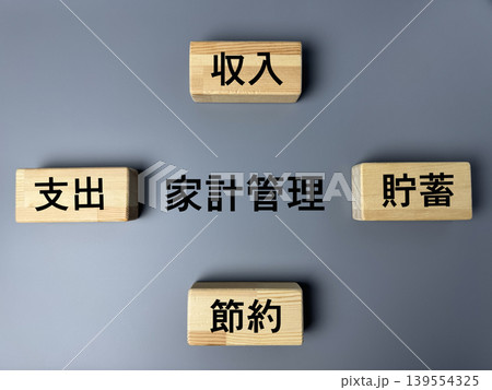 家計管理のイメージ 収入 支出 貯蓄 節約のマネーコンセプト 139554325