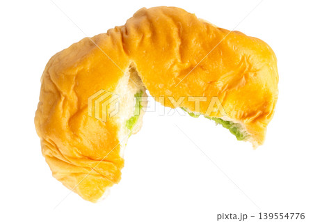 Custard Bread isolated on white background 139554776