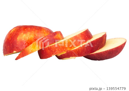 apple slice isolated on white background apple slice isolated on white background 139554779