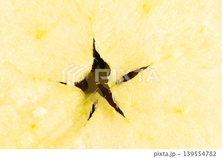 apple texture slice isolated on white background apple texture slice isolated on white background 139554782