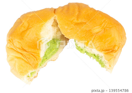 Custard Bread isolated on white background 139554786