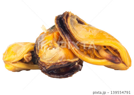 Mussel meat isolated on white background 139554791