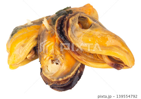Mussel meat isolated on white background Mussel meat isolated on white background 139554792
