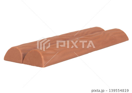 Long chocolate bar isolated on white background 139554819