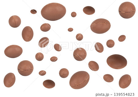 Chocolate balls egg isolated on white background Chocolate balls egg isolated on white background 139554823