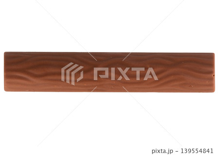 Long chocolate bar isolated on white background 139554841