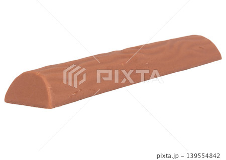 Long chocolate bar isolated on white background 139554842