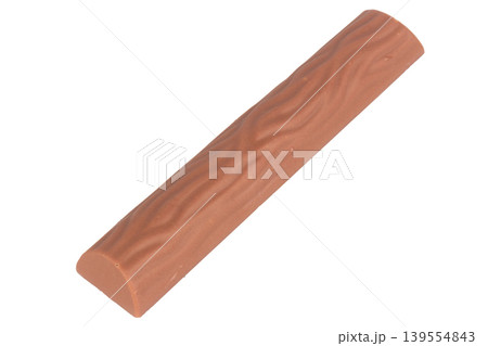 Long chocolate bar isolated on white background 139554843