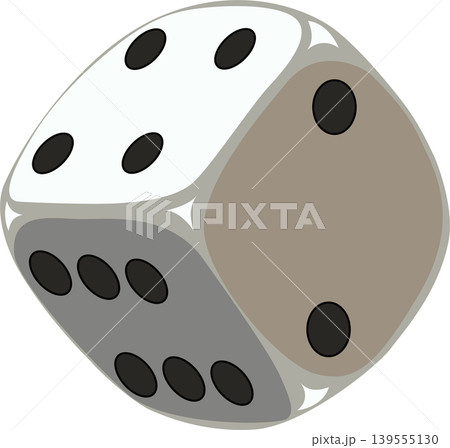 A Single Die Showing Numbers illustration A Single Die Showing Numbers illustration 139555130