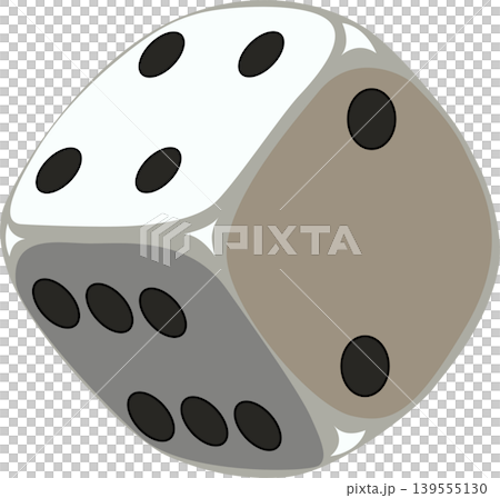 A Single Die Showing Numbers illustration A Single Die Showing Numbers illustration 139555130
