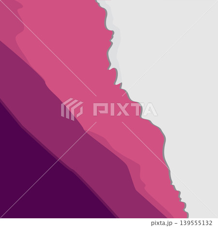 Abstract minimalist Pink and Purple Layers illustration 139555132