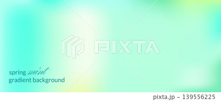 Green gradient with soft unfocused mint and blue spring tones. Pastel nature gradation in cyan and lemon hues for presentation template. Vibrant green gradient vector background with fluid aqua color Green gradient with soft unfocused mint and blue spring tones. Pastel nature gradation in cyan and lemon hues for presentation template. Vibrant green gradient vector background with fluid aqua color 139556225