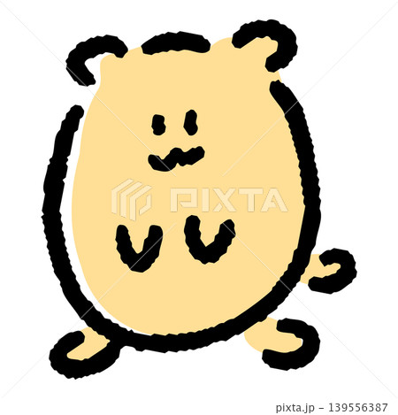 ゆるいタッチの手描きのハムスターのイラスト ゆるいタッチの手描きのハムスターのイラスト 139556387
