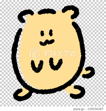 ゆるいタッチの手描きのハムスターのイラスト ゆるいタッチの手描きのハムスターのイラスト 139556387