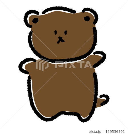 ゆるい手描きのクマのイラスト ゆるい手描きのクマのイラスト 139556391