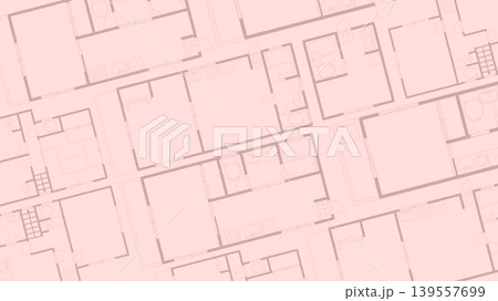 住宅の間取り図で構成された背景素材 139557699