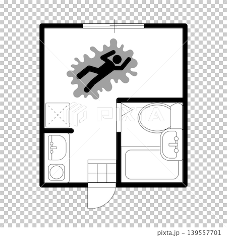 事故物件の線画素材 事故物件の線画素材 139557701