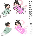 織姫と彦星のかわいい七夕カットイラスト ベクター素材 139558397