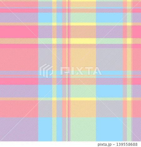 Pride textile texture fabric, no people vector background plaid. Seasonal pattern tartan check seamless in red and cyan colors. 139558688