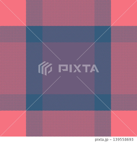 Loft pattern seamless fabric, printout background tartan plaid. Knot check texture textile vector in red and pastel colors. 139558693