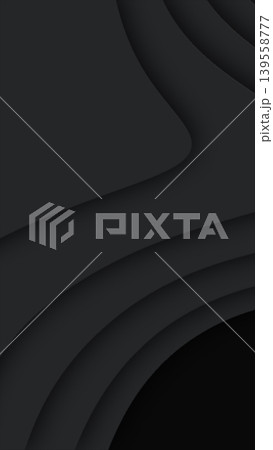Minimal dark abstract background with smooth curved waves and soft gradients, modern corporate backdrop Minimal dark abstract background with smooth curved waves and soft gradients, modern corporate backdrop 139558777
