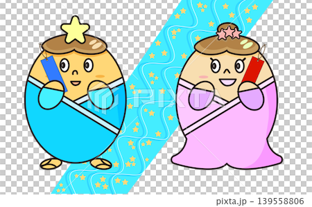 七夕 織姫と彦星 天の川 イラスト 139558806