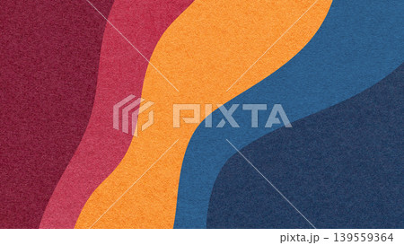 Abstract fluid wavy layered textured paper background in red orange blue colors, flowing curved shapes for banner template Abstract fluid wavy layered textured paper background in red orange blue colors, flowing curved shapes for banner template 139559364
