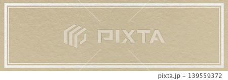 Light beige textured paper background with white double frame border and copy space for website header banner template 139559372