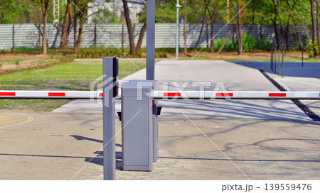 Barrier on the car parking 139559476