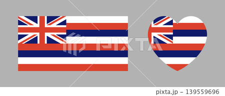 Hawaii flag icon, sticker. Rectangular, heart flag of Hawaii state badge, button. Set of Hawaii flag heart, rectangle banner, background. Hawaii flag icon, sticker. Rectangular, heart flag of Hawaii state badge, button. Set of Hawaii flag heart, rectangle banner, background. 139559696