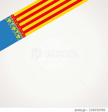 Corner ribbon flag of Valencia Corner ribbon flag of Valencia 139559760