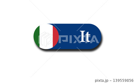 Italian Language Toggle Button UI Icon With...のイラスト素材 [139559856] - PIXTA