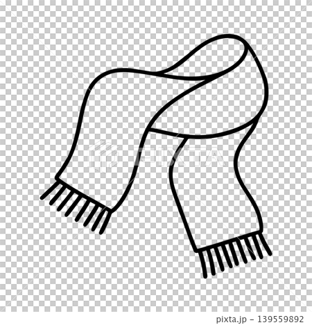 Simple scarf line icon Simple scarf line icon 139559892