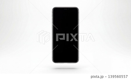 Modern smartphone with a blank black screen floating smartphone technology floating communication electronic handheld internet personal portable resolution software telecommunication Modern smartphone with a blank black screen floating smartphone technology floating communication electronic handheld internet personal portable resolution software telecommunication 139560557