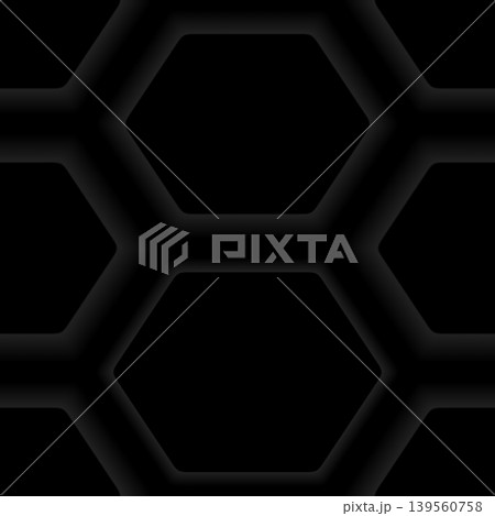 Seamless pattern of abstract dark background of small hexagon 139560758