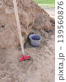 bucket with shovel in the ground 139560876