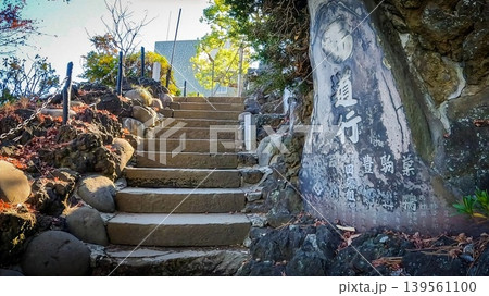 品川神社の参道階段風景 139561100