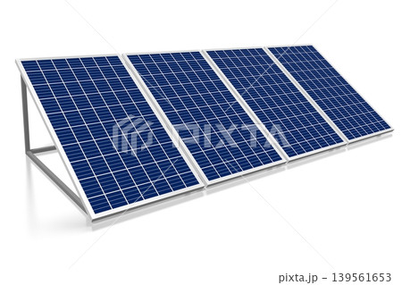 Solar panels concept - 3D illustration Solar panels concept - 3D illustration 139561653