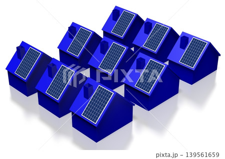 Solar panels concept - 3D illustration Solar panels concept - 3D illustration 139561659