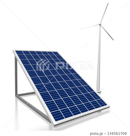 Renewable energy concept - 3D illustration 139561709