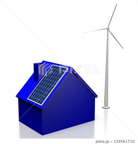 Renewable energy concept - 3D illustration 139561710