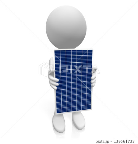 Solar panels concept - 3D illustration Solar panels concept - 3D illustration 139561735