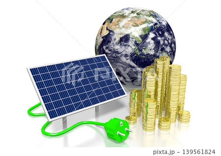 Earth, solar panels concept Earth, solar panels concept 139561824
